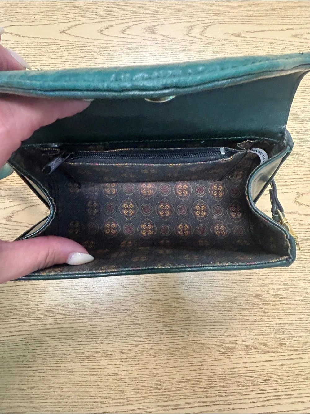 Vintage Bellerose Green Leather structured Crossbody Bag